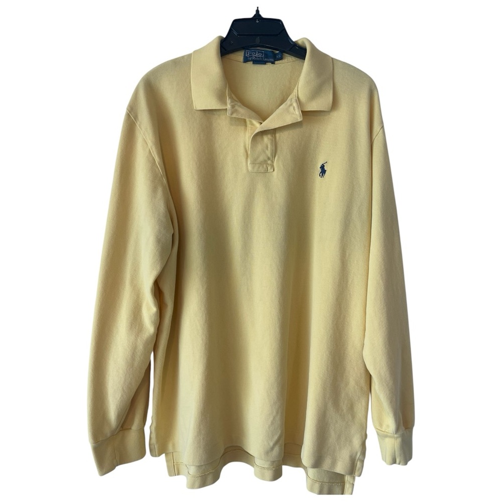 RALPH LAUREN Men's YELLOW Long Sleeve POLO Shirt size: XL